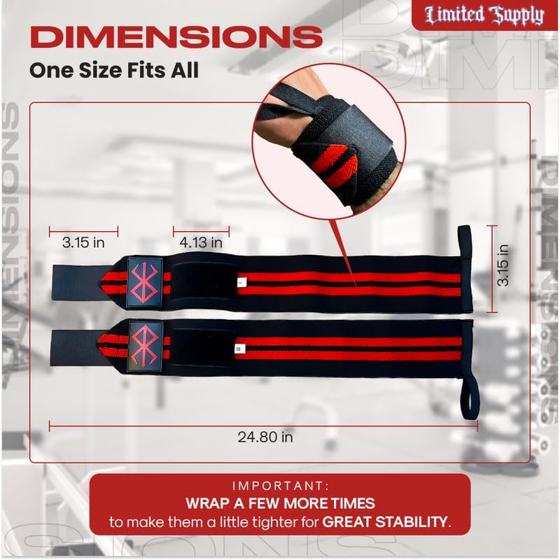 Crown Anime Wrist Wraps Lifting Straps 24" for Men and Women - 1 Pair Each, Gym Accessories Support Weightlifting, and Improve Workout - Image 4